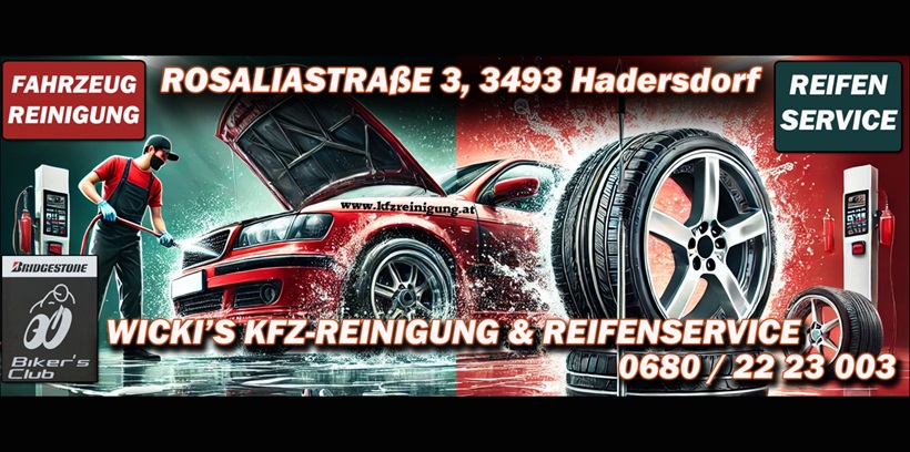 KFZ-Reinigung, Reifenservice und Autopflege bei Wicki’s KFZ-Reinigung & Reifenservice in Hadersdorf